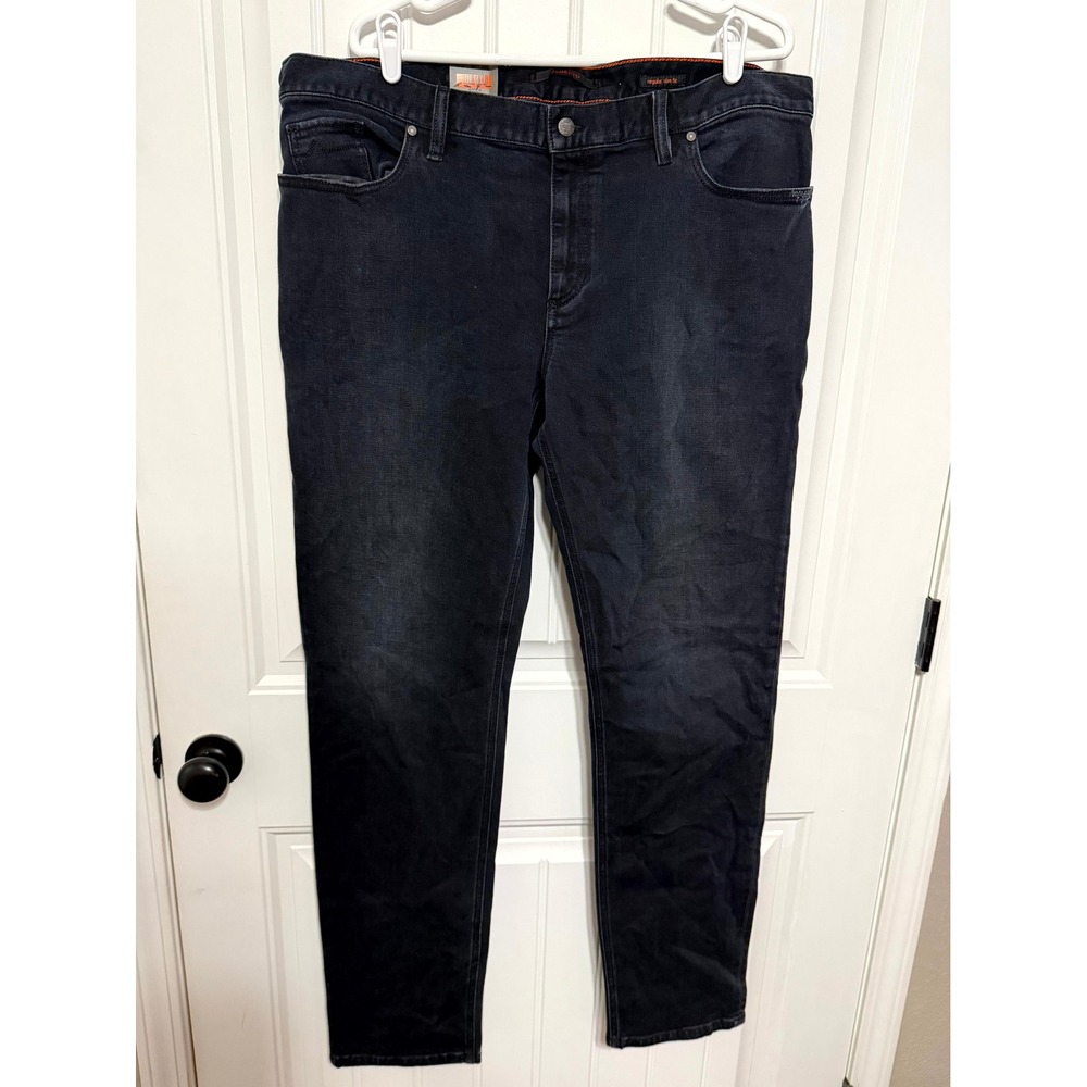 Alberto Jeans Mens 40x34 4817 PIPE Regular Slim Fit Dark Wash EUC